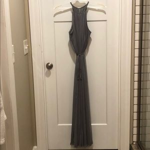Grey bridesmaid dress from David’s Bridal